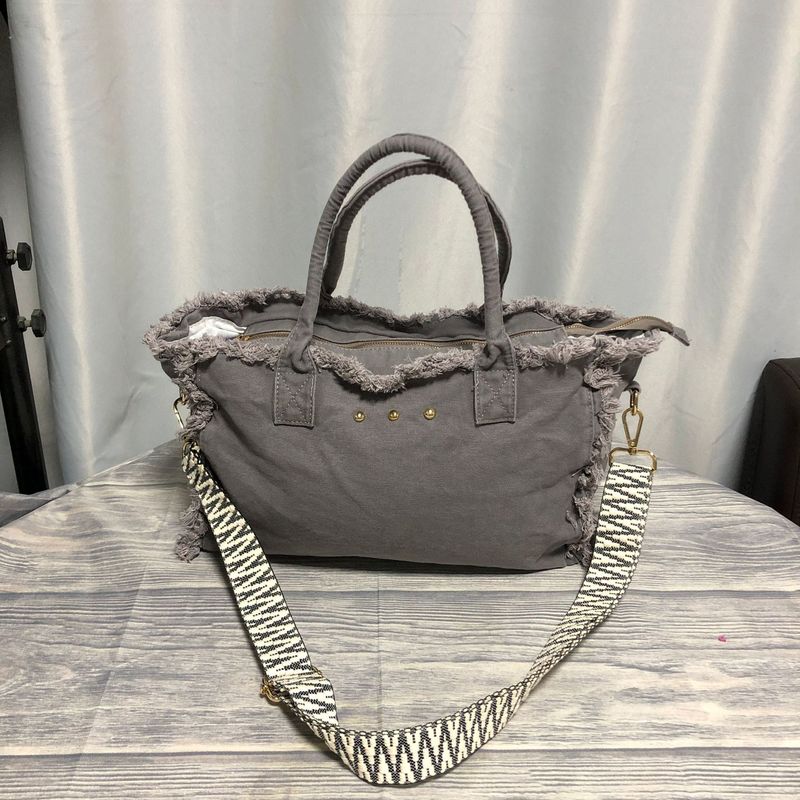 Großes Fassungsvermögen, Reisetasche aus gebürstetem, gewaschenem Canvas, grenzüberschreitende, modische, tragbare Ein-Schulter-Yogatasche, Wochenend- und Freizeitreisetasche_voghion.com