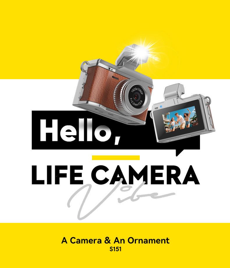 Compact Retro CCD Camera For Students - Mini Thumb-Sized Digital Camera With 0.96" HD Screen, 100MP, USB 2.0, TF Card Slot (Brown/Black/White/Green)_voghion.com