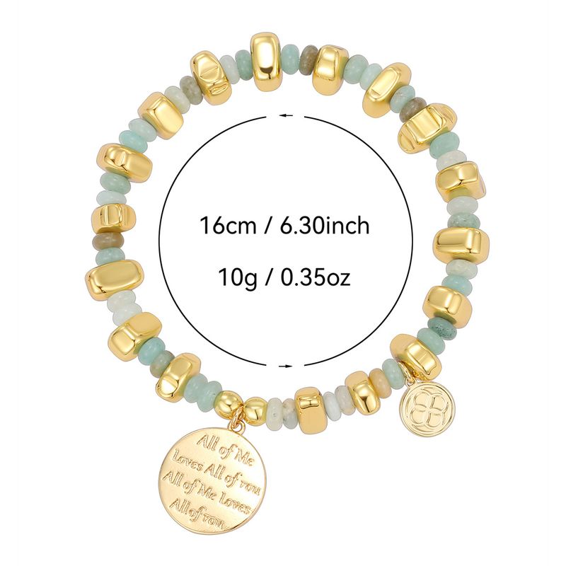 Armbånd og armringe Enkel indgravering til at udtrykke kærlighed Armbånd Mode af høj kvalitet kalcedonperler_voghion.com