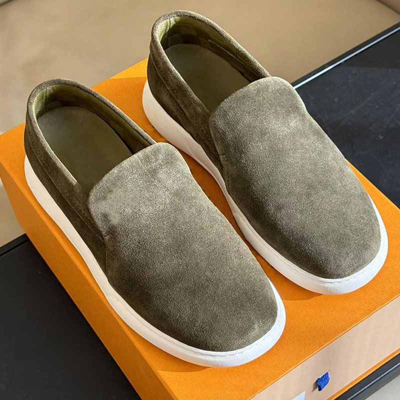 2023 Trendy Brand Versatile British Style Bean Shoes New Casual Cowhide Loafers Men's Foot Pedals_voghion.com