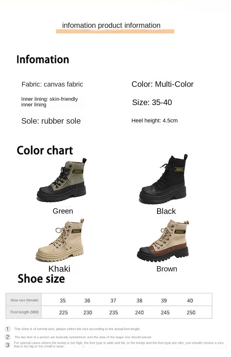 Doc Martens stivali da moto da donna Stivali da trekking a metà polpaccio in tela Stivali hipster casual traspiranti con lacci Stivali da esterno eleganti e belli da donna_voghion.com