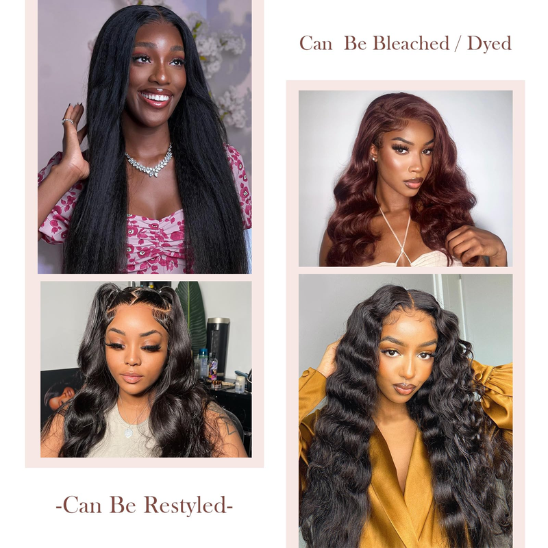 4x4 Lace-Front-Perücken, Echthaar, vorgezupft, gewellt, Lace-Front-Perücken, Echthaar, 4x4 Lace-Frontal-Echthaar-Perücken für Frauen, 180 % Dichte_voghion.com