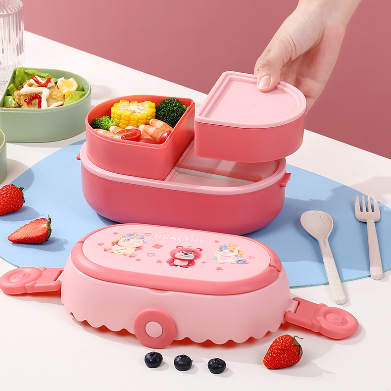 Dopamine Lunch Box Student Lunch Box Office worker Double-layer compartment fresh-keeping box Microwave Heating Lunch Box_voghion.com