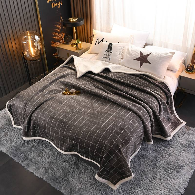 Plüsch-Fleecedecke für Kinder aus Lammfell – ultraweiche doppellagige Sherpa- und Korallenfleecedecke_voghion.com