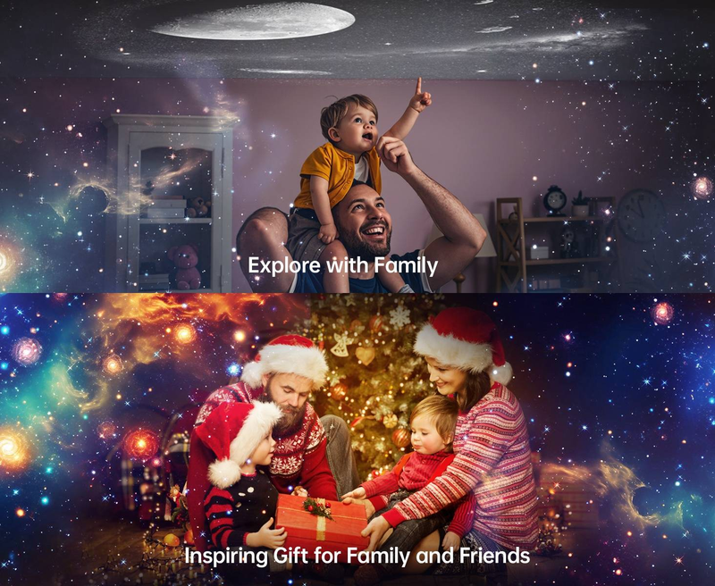 8th Galaxy Projector: HD Galaxy Planetarium For Bedroom, Wider Projection, 7-Color Night Light, 360° Rotating Nebula, Timer - Ideal For Kids Gifts_voghion.com