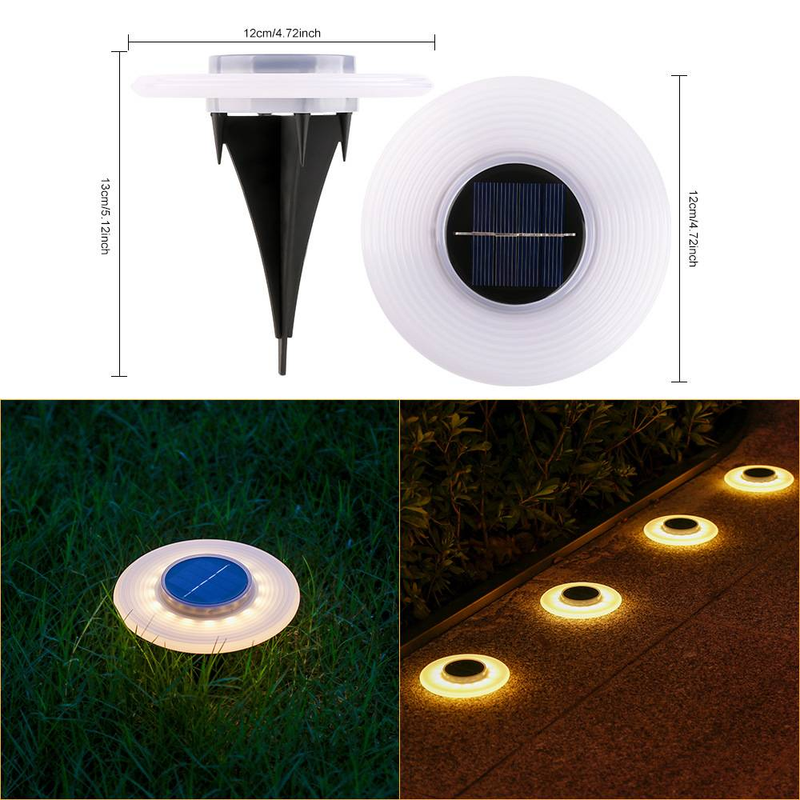 Luci solari da giardino per esterni, luci da terra a LED impermeabili per cortile, prato, vialetto - Bianco caldo/Bianco freddo (2 opzioni)_voghion.com