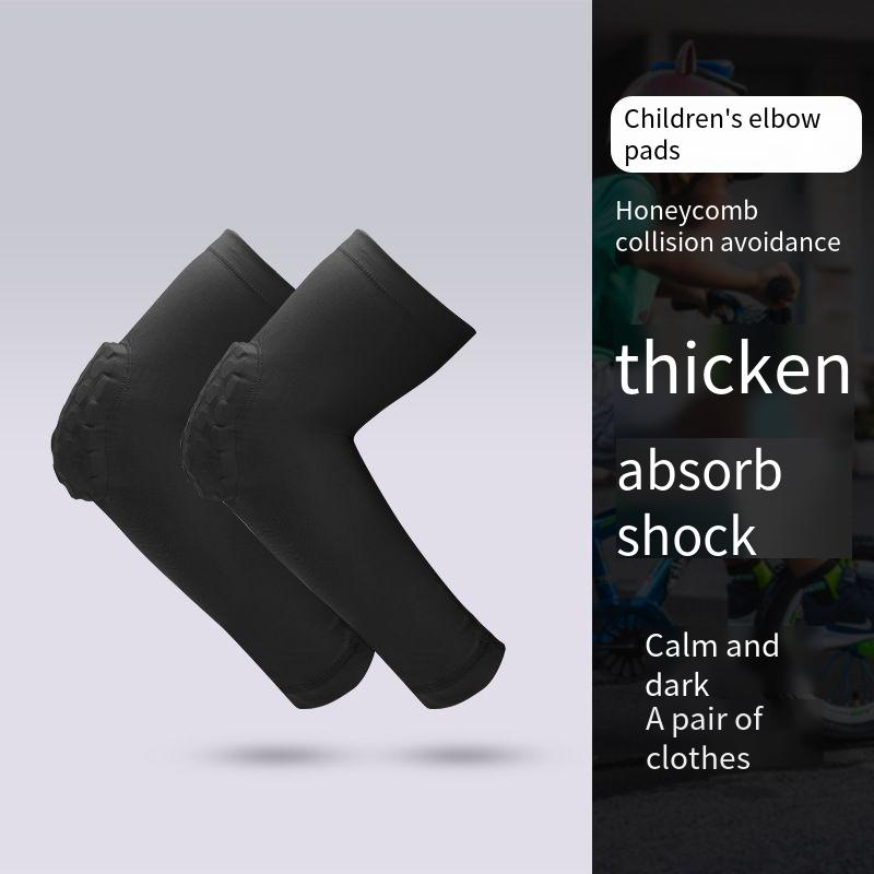 Kinderkniebeschermers en elleboogbeschermersset - Ademende zeshoekige beschermende kleding voor basketbal, voetbal en hardlopen - Antislip, schokabsorberend, lichtgewicht_voghion.com