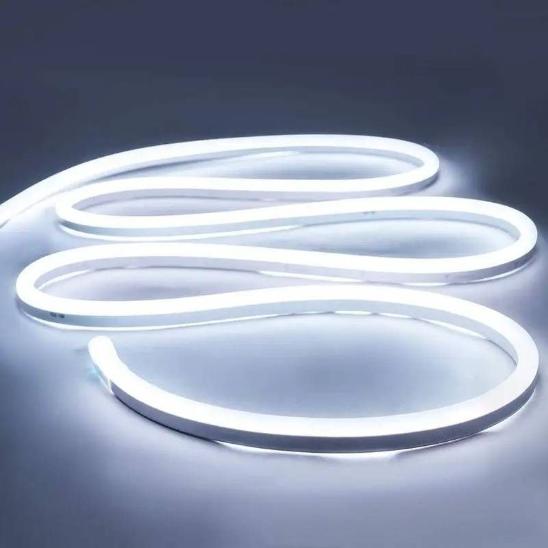 Tira de luces LED de neón de silicona RGB de 12 V, iluminación flexible e impermeable para fondos de TV, decoración de interiores y publicidad._voghion.com