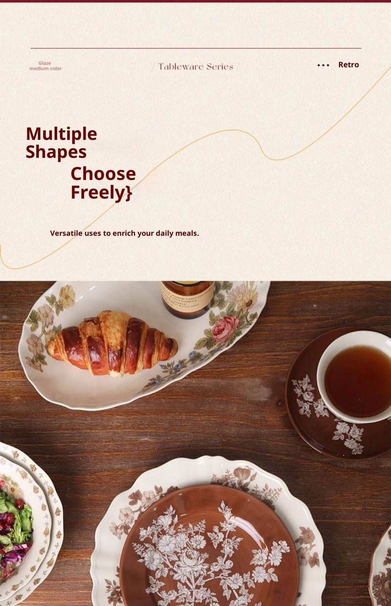 French-Style Ceramic Dinnerware Set – 16-Piece Nordic Aesthetic Bowl & Plate Gift Box, Floral Embossed, Microwave Safe, Elegant Tableware For Home_voghion.com