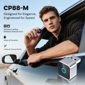 Mini Cube Wireless Carplay Adapter Wireless Android Auto Car Accessories Interconnect Box Instant Connectivity_voghion.com