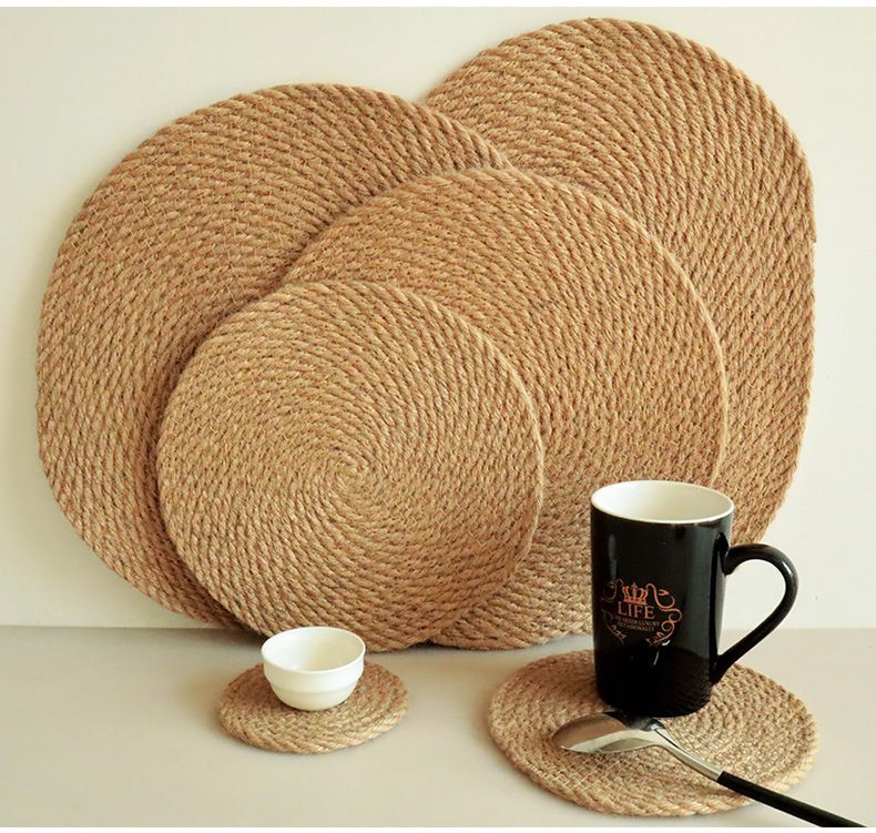 Natural Linen Woven Placemats - Heat-Resistant & Non-Slip For Dining Table & Hot Pots (Eco-Friendly Noise-Reducing Set Of 4 Or 6)_voghion.com