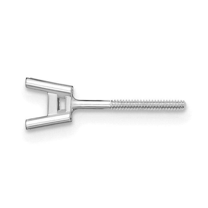 Platinum Princess, 4-Prong W/ Threaded .33ct. Post Earring Setting_voghion.com