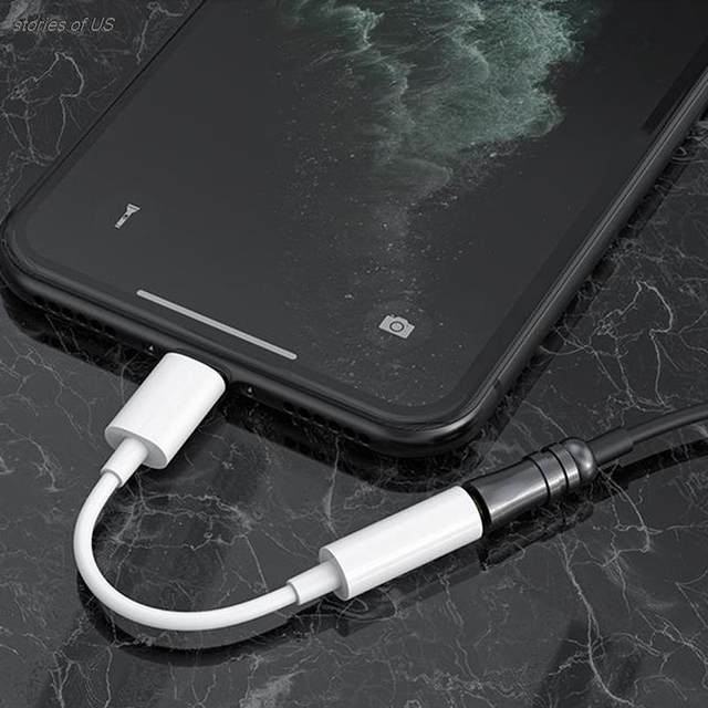 1pc 3.5mm AUX Earphone Jack Audio Converter Adapter Connector Cable For IPhone To 3.5mm Adapters Headphone_voghion.com