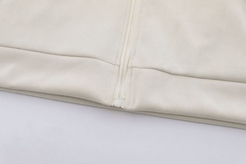 Abbigliamento da uomo Abbigliamento da uomo - Tendenza cappotto con cappuccio cardigan con colletto rialzato stampato design a righe in velluto di pelle di cervo vintage_voghion.com