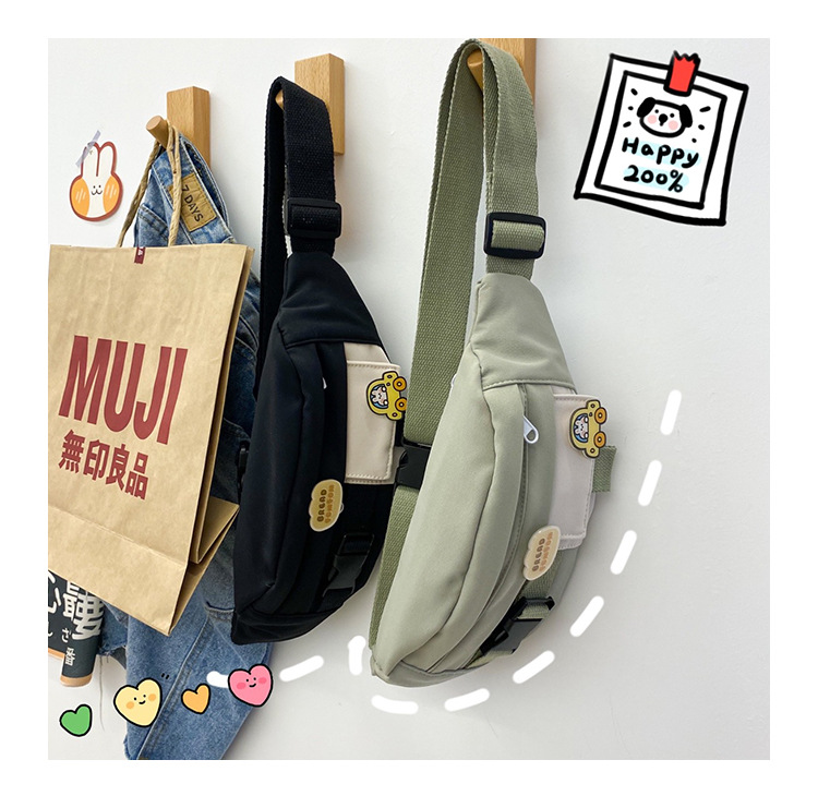 Marsupi per le donne 2023 Nuova tela per il tempo libero Tinta unita Marsupio per ragazze Carino Borsa a tracolla con tracolla Marsupi_voghion.com