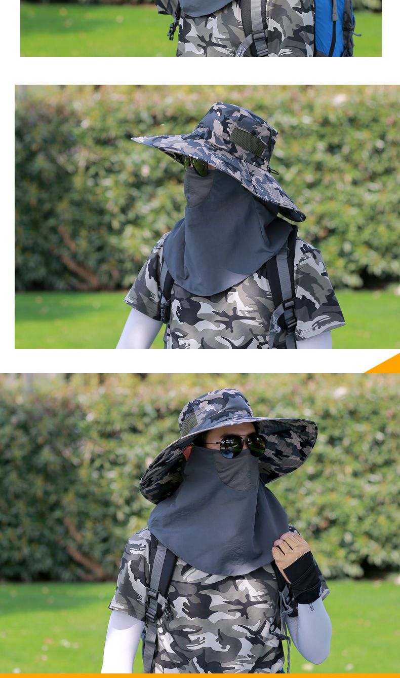 Fischerhut für Herren mit 360°-Sonnenschutz – wasserdicht und schnelltrocknend, zum Angeln und für Outdoor-Aktivitäten_voghion.com