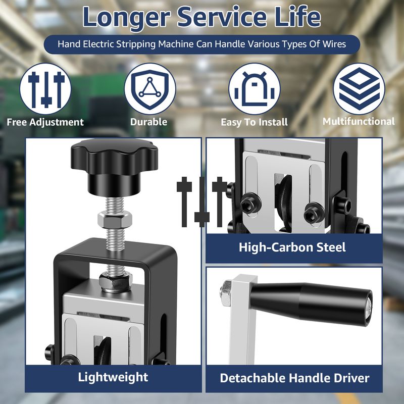 1-70mm Manual Stripper Stripping Tool Portable Electric Drill Powered Copper Scrap Wire Stripper Hand Crank Support Use_voghion.com