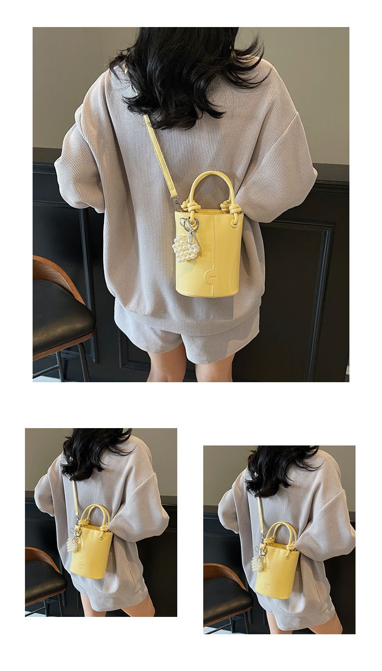 Women's Bucket Bag Stylish Silver Spice Single Shoulder Crossbody Bag With Retro Texture Carrying Bucket Bag_voghion.com