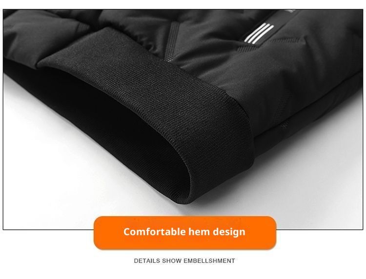 QFV507045555501<2 Winter For Men 2023 New Large Size Men's Stand Trendy Coat With Fleece Lining Thickened Warm Turn-down Collar Cotton_voghion.com