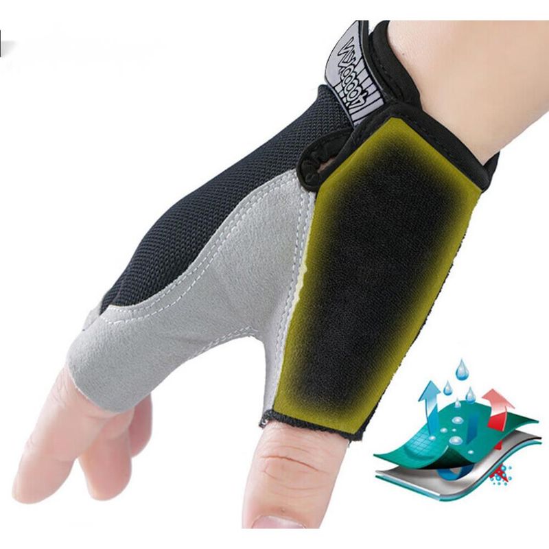 40,000 Kilometers Riding Half Finger Sports Fitness Outdoor Climbing Breathable Shock Absorption Anti Slip Sweat Gloves_voghion.com