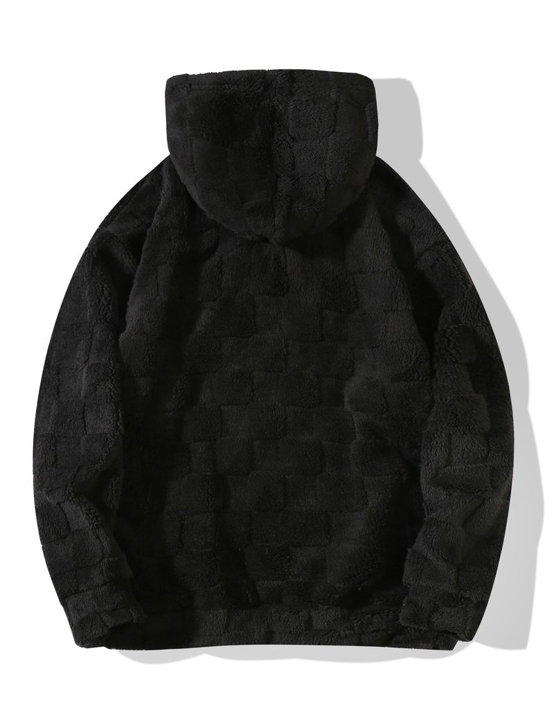 Übergroßer Fleece-Hoodie für Herren – Winter-Pullover mit Sherpa-Futter und Karomuster (S-XXL)_voghion.com