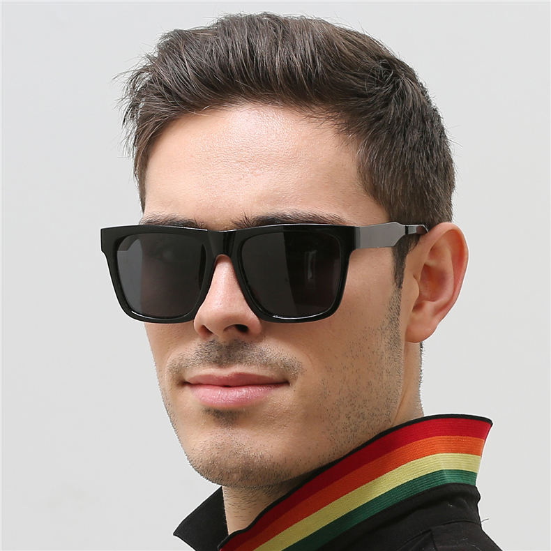 Retro Square Polarzied Men's Sunglasses For Driving High Quality UV400 Oversized Sunglass Male Fashionable Wide Leg Sun_voghion.com