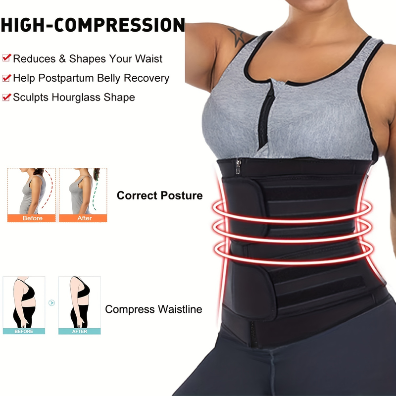 Bestel een maat groter, ademende neopreen tailletrainer, trimmerriem, lichaamsvormkleding voor dames_voghion.com