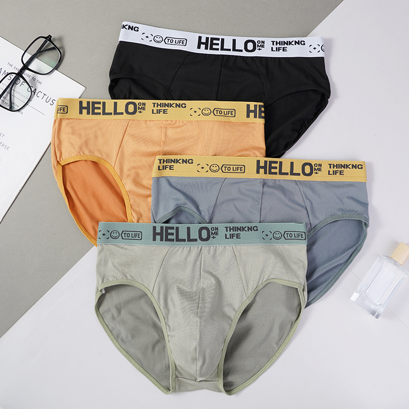 MERCURY 3 stk/parti Herre åndbare brevtrusser Undertøj Sexede shorts Elastiske underbukser Calzoncillos Para Hombres Large Størrelse_voghion.com