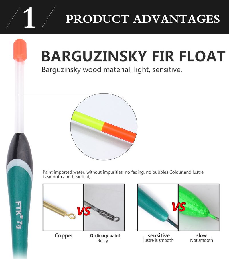 FISHKING Inserto per lancio lungo Bastone luminoso in legno di abete Galleggiante per la pesca a galleggiante ispessito e accattivante_voghion.com