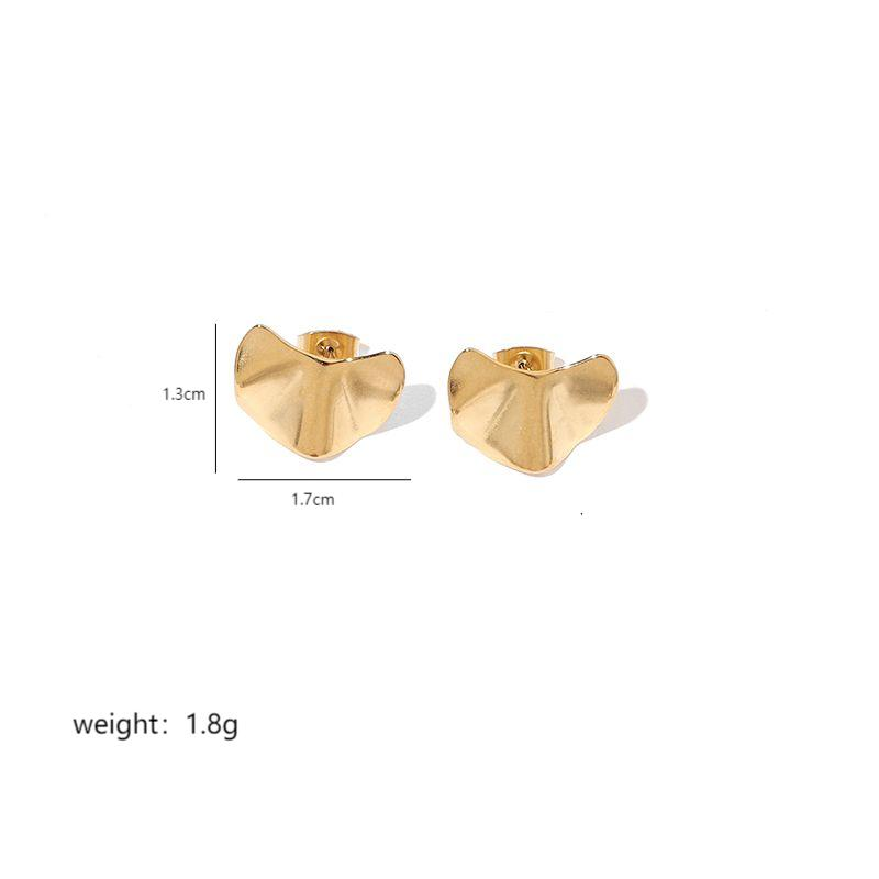 Freschi e carini Orecchini a farfalla di dimensioni perfette Temperamento semplice in acciaio inossidabile Accessori per orecchie per il tempo libero quotidiano da donna_voghion.com