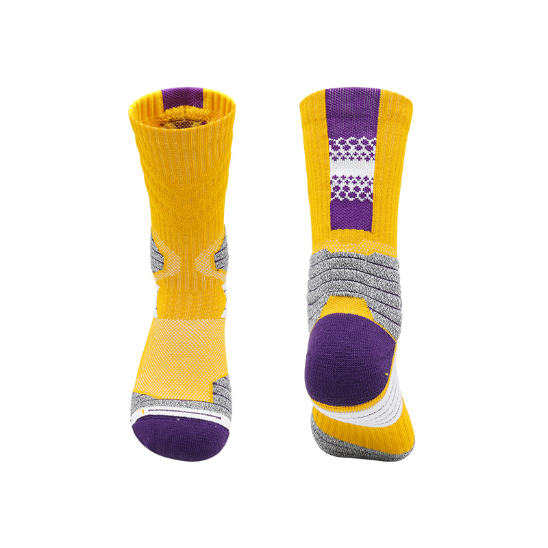 Dropshipping basketball socks for men, professional sports socks, practical towel-soled high-top running socks for men wholesale_voghion.com
