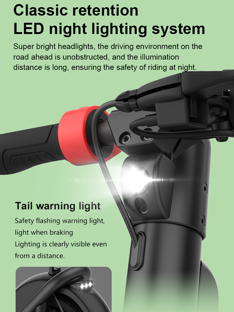 X11 Adult Electric Scooter 450W Maximum Speed 15.6 MPH, 36V13AH, 10 Inch Off-Road Tires Sport Folding Electric Scooter_voghion.com