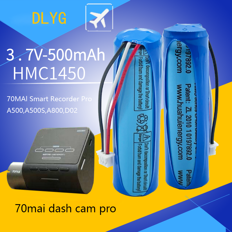 Li-ioon aku 70mai nutika autoregistraatori Pro, Midrive D02 A800 jaoks Vahetusaku, HMC14500, 3.7V, 1500mAh_voghion.com