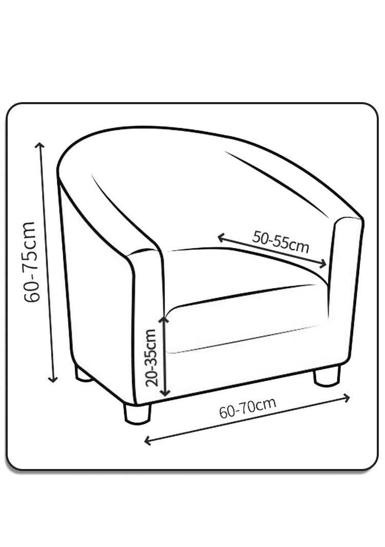 Copridivano singolo per poltrona club, fodera protettiva all-inclusive, copridivano per poltrona da vasca semicircolare_voghion.com