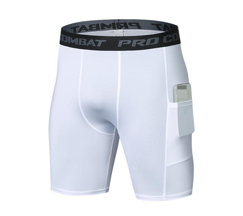 Men's Clothing Fitness Shorts With Pockets Sports Running Track Pants Elastic Quick Drying Tight Compression Shorts_voghion.com