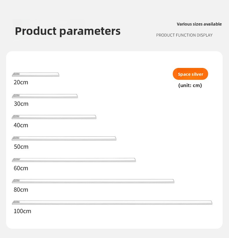 Slimme LED-nachtlamp met menselijke sensor - oplaadbaar, dimbaar, magnetisch en zelfklevend voor kasten, gangen en trappen. Modern minimalistisch ontwerp._voghion.com