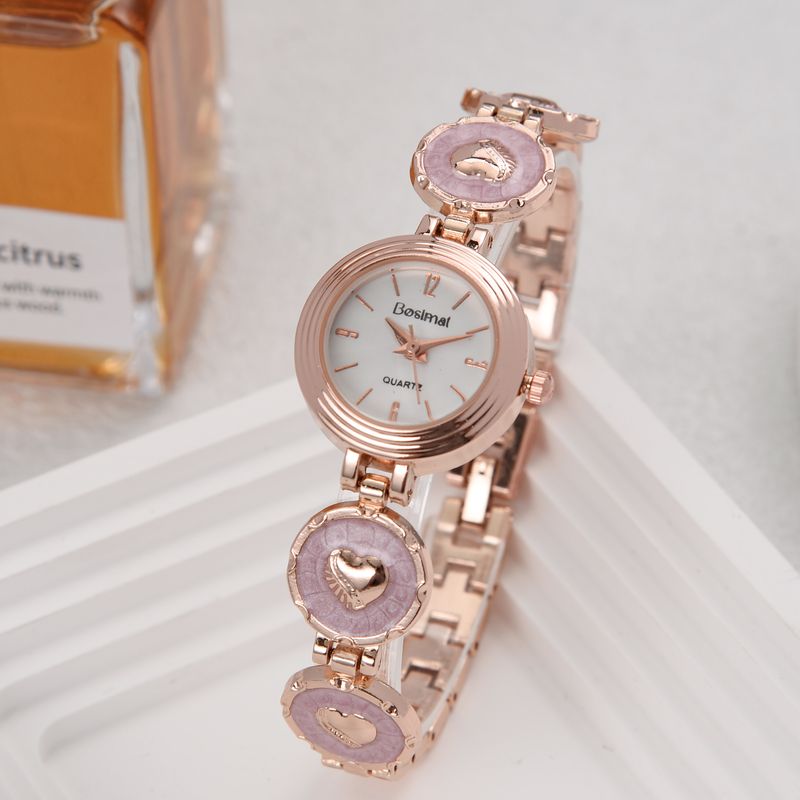 Damen-Quarzuhr, stilvoll und exquisit, runde Form, geeignet für geschäftliche und legere Anlässe, mit einem High-End-Gefühl_voghion.com