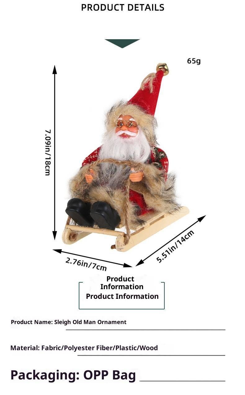 Noel Baba Bebek Süsü - 6 Benzersiz Şapka Stiliyle (Kırmızı Keçe, Ekose, Simli ve Daha Fazlası) Yumuşak Vinil Noel Ağacı Süsleri_voghion.com