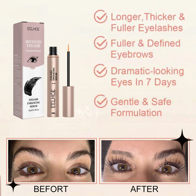 liquid natural, traceless, curly, slender, dark, dense, and beautiful eyelash moisturizing care solutio_voghion.com