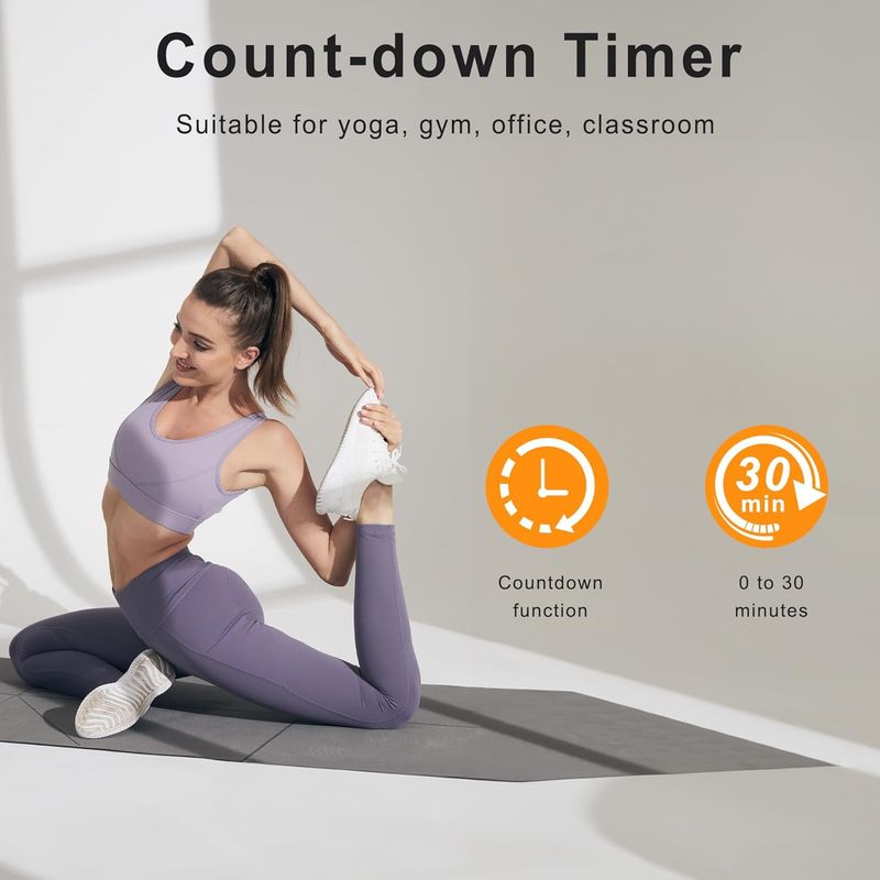 16 Zoll große digitale Wanduhr, Timer und Alarm mit RGB-Farbwechsel, Temperaturanzeige für den großen Bildschirm im Home Office_voghion.com
