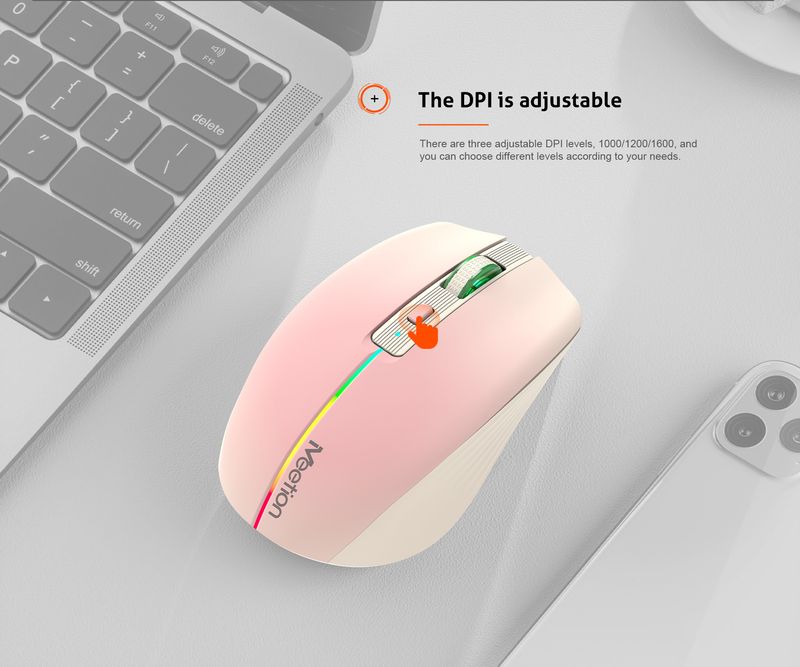 MeeTion BTM002 Hersteller 7 Farben Laser Silent 2,4 GHz Optische USB PC Computer Drahtlose Maus Für Desktop_voghion.com
