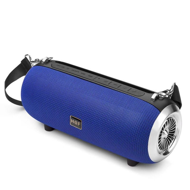 Haut-parleur Bluetooth à double haut-parleur, haut-parleur portable d'extérieur à volume élevé, sangle en tissu, radio audio haute puissance, machine tout-en-un_voghion.com
