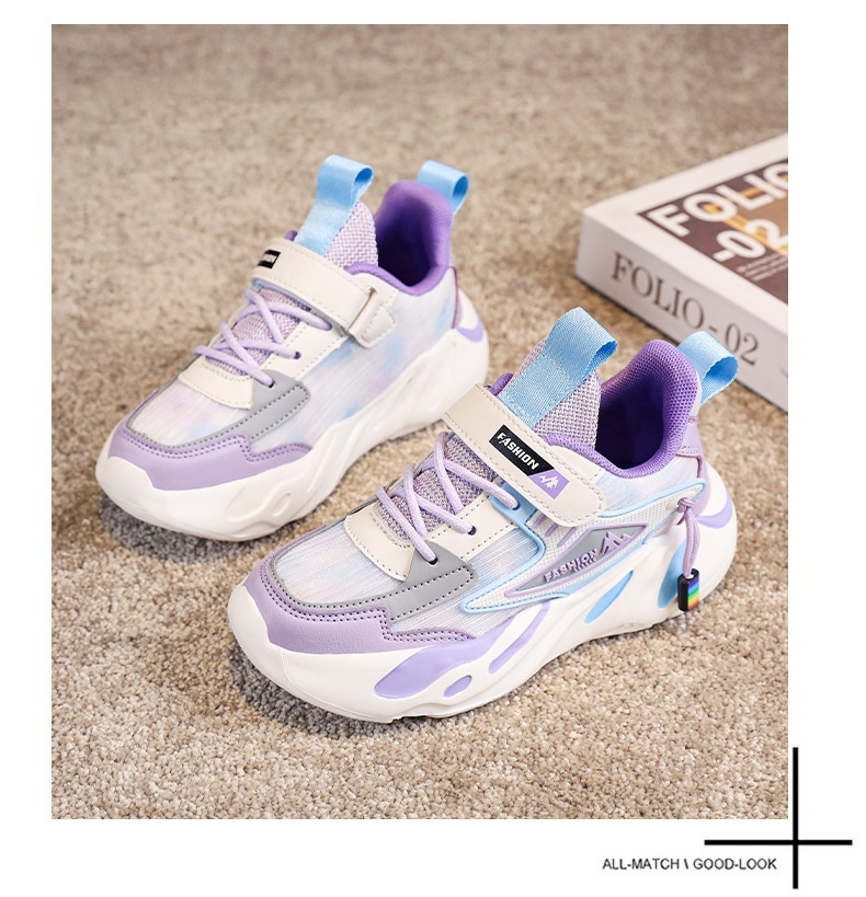 Mädchenschuhe Frühling und Herbst Neue Mesh-Sommer-Kindersportschuhe Obermaterial aus Leder, lässige Laufschuhe für große Jungen_voghion.com