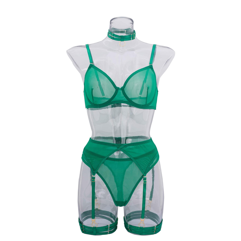 Ultr lrge chest, reveling smll nd plyful lingerie, women's perspective seductive thin guze set, tringulr cup_voghion.com