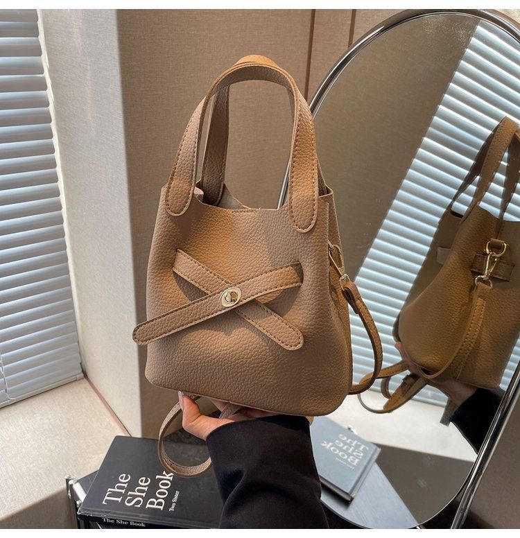 Fashionable minimalist basket work and commuting, Korean version versatile handbag with niche design, crossbody bag for_voghion.com