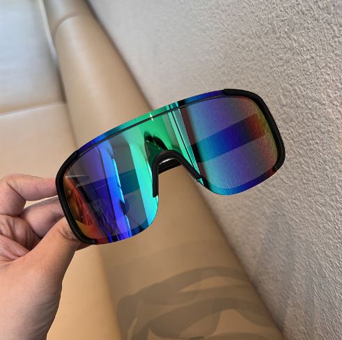 Outdoor Cycling Windproof Slimming Sunglasses Ski Goggles Protective Black Large Frame Hiking Glasses_voghion.com