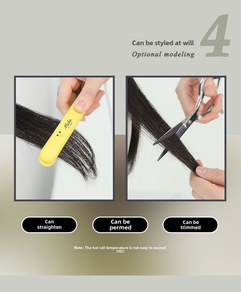 Perückenstufe weiblich langes Haar Farbverlauf langes lockiges Haar Chemiefaserperücke Kopfset braun Haarspitzenfärben_voghion.com