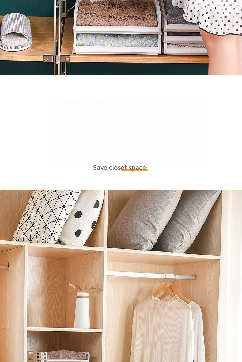 Wardrobe Layered Clothing Drawer Home Closet Artifact Dormitory Clothes Pants Storage Organizer Rack_voghion.com