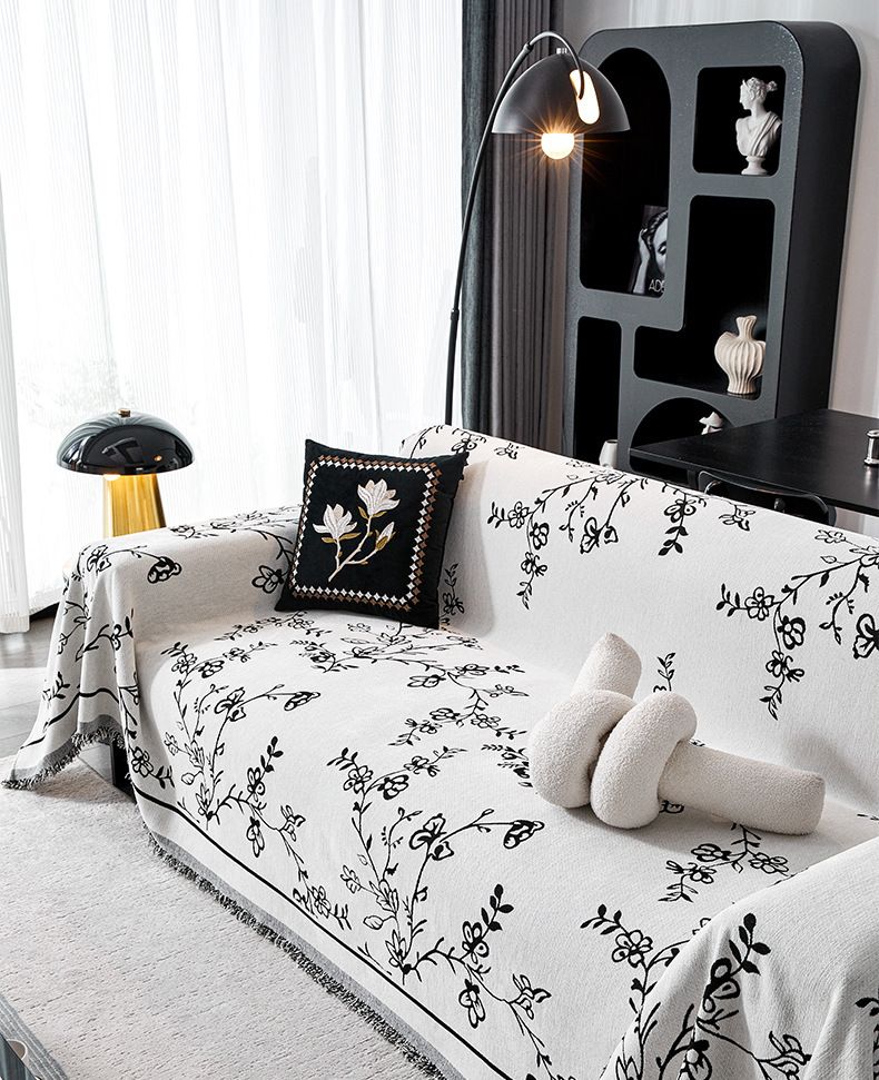 Luxury Vintage Sofa Cover - Cat Scratch Proof & 4-Season Universal (Elegant Jacquard Fabric Full Coverage Non-Slip Design Machine Washable)_voghion.com