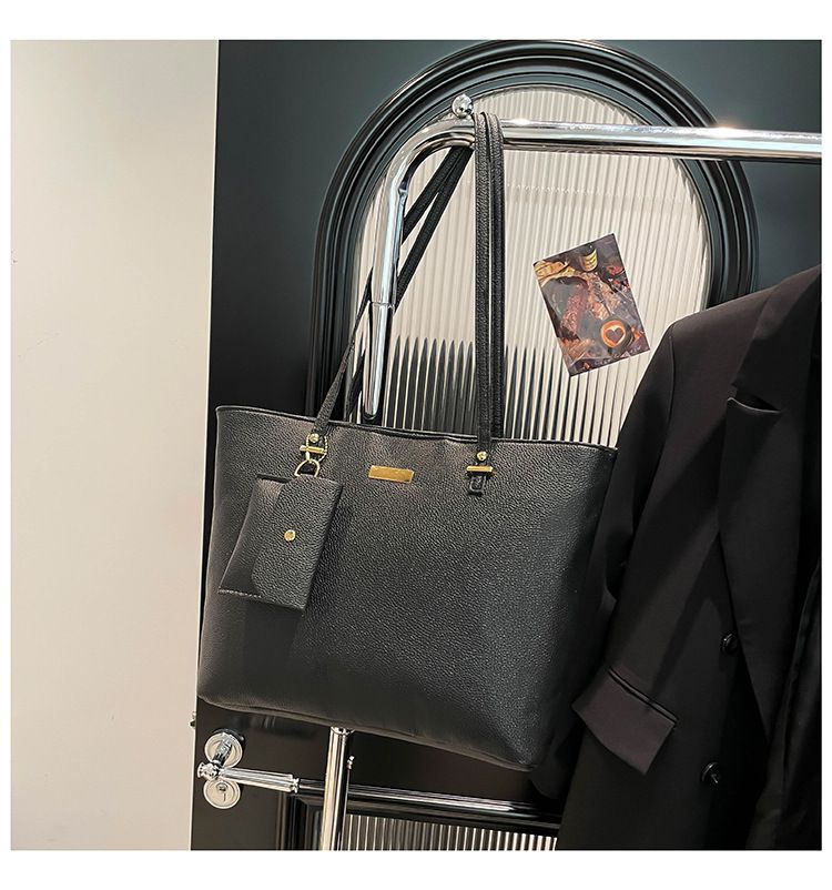Women's Bags Combination Three Piece Large Capacity Underarm Bag New Fashion Casual Texture Commuting Women's Shoulder Tote Bag_voghion.com